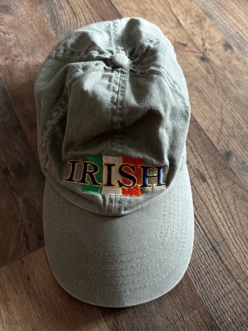 Khaki 'IRISH' Embroidered Baseball Cap